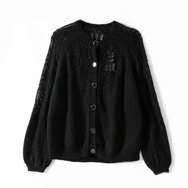 women/female wool & mohair knit cardigan sweater - ladies long sleeve o neck jumper, White
women/female wool & mohair knit cardigan sweater - ladies long sleeve o neck jumper, White