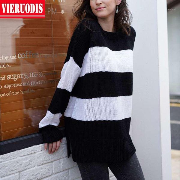 sweters women autumn and winter 2019 black and white stripes round neck pullover long sleeves oversized sweater sueter feminino1, White;black
sweters women autumn and winter 2019 black and white stripes round neck pullover long sleeves oversized sweater sueter feminino1, White;black