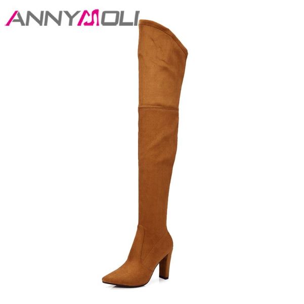 boots annymoli winter thigh high women heel over the knee shoes pointed toe long footwear big size 34-43, Black
boots annymoli winter thigh high women heel over the knee shoes pointed toe long footwear big size 34-43, Black