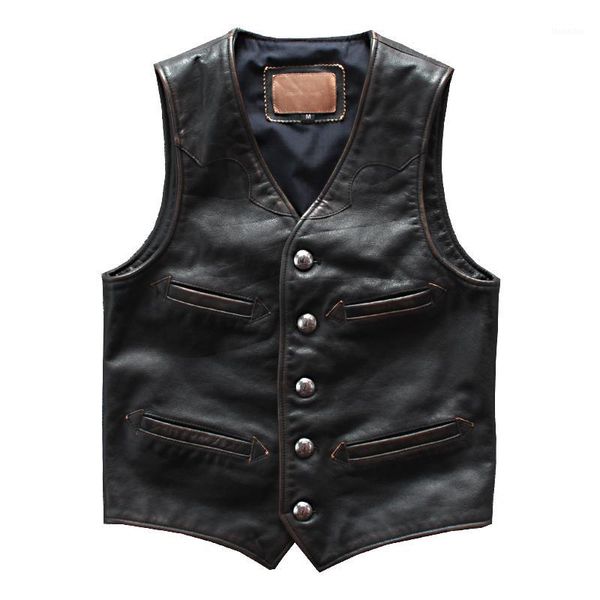 men's leather & faux plus size import cow skin vest vintage motorcycle genuine black color1
men's leather & faux plus size import cow skin vest vintage motorcycle genuine black color1
