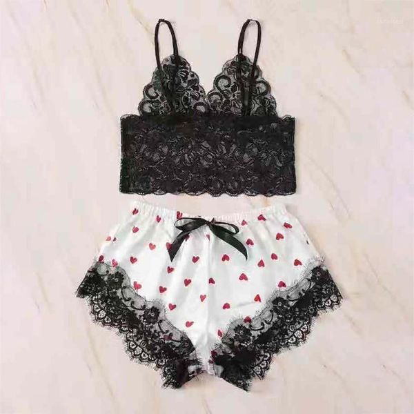 bras sets o lace satin cami crop lingerie with heart printed shorts women lenceria sleepwear summer set nightwear1, Red;black
bras sets o lace satin cami crop lingerie with heart printed shorts women lenceria sleepwear summer set nightwear1, Red;black