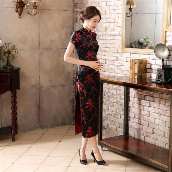 black red chinese traditional dress women's silk satin cheongsam qipao summer short sleeve long dress flower s l xl xxlnc0391
black red chinese traditional dress women's silk satin cheongsam qipao summer short sleeve long dress flower s l xl xxlnc0391