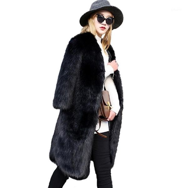 2020 fashion faux fur coat women winter fur jacket korean v-neck medium length black outerwear female 31651
2020 fashion faux fur coat women winter fur jacket korean v-neck medium length black outerwear female 31651
