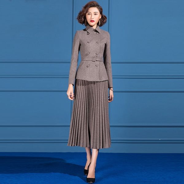 2021 autumn female thin woman blazer half-length skirt with two garments y473 suit e59h, Gray
2021 autumn female thin woman blazer half-length skirt with two garments y473 suit e59h, Gray