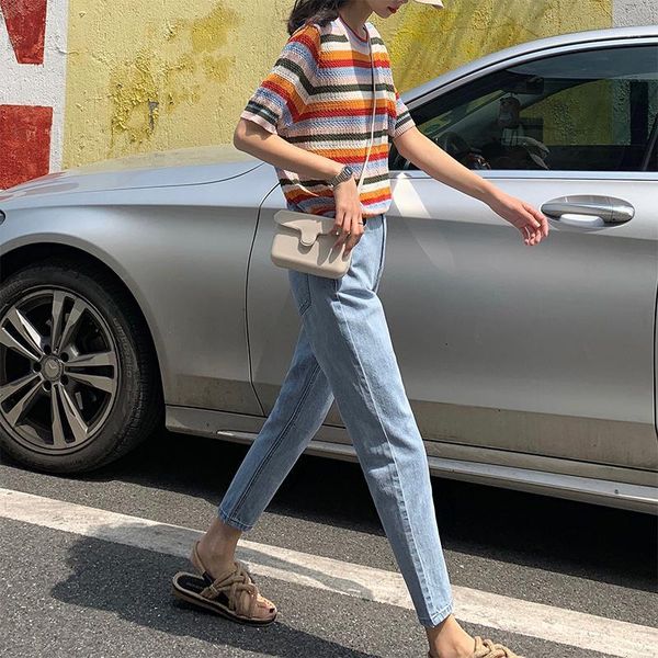 light blue thin section directly canister jeans woman 2019 xia baida high waist bf easy thin nine part pants1 
light blue thin section directly canister jeans woman 2019 xia baida high waist bf easy thin nine part pants1