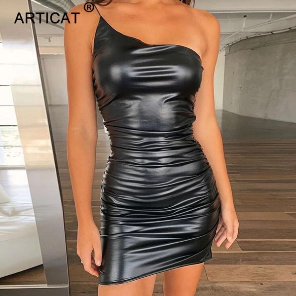 articat one shoulder backless pu leather dress for women solid sleeveless bodycon dresses ladies winter club party vestidos, Gray
articat one shoulder backless pu leather dress for women solid sleeveless bodycon dresses ladies winter club party vestidos, Gray