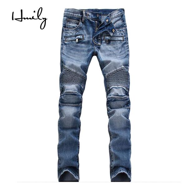hmily men's jeans ripped straight slim blue elasticity wrinkle soft biker jeans high street distressed cowboys pants
hmily men's jeans ripped straight slim blue elasticity wrinkle soft biker jeans high street distressed cowboys pants