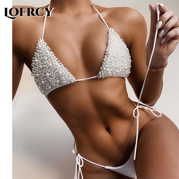 lofrcy gorgeous women's bikini solid lace bikini swimwear beach wear halter backless triangle swimsuit pearls bathing suit t200508, White;black
lofrcy gorgeous women's bikini solid lace bikini swimwear beach wear halter backless triangle swimsuit pearls bathing suit t200508, White;black