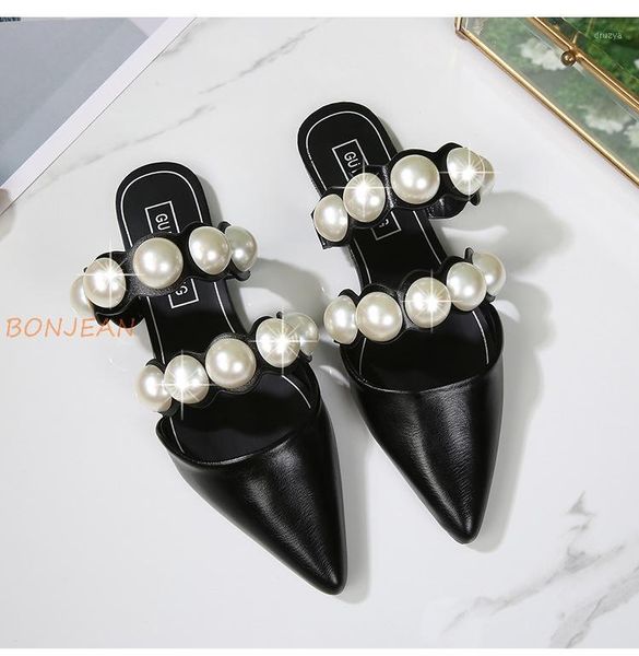 big pearl slippers women pointed toe double band pearl rivets mules shoes woman summer beach slides flip flops1, Black
big pearl slippers women pointed toe double band pearl rivets mules shoes woman summer beach slides flip flops1, Black