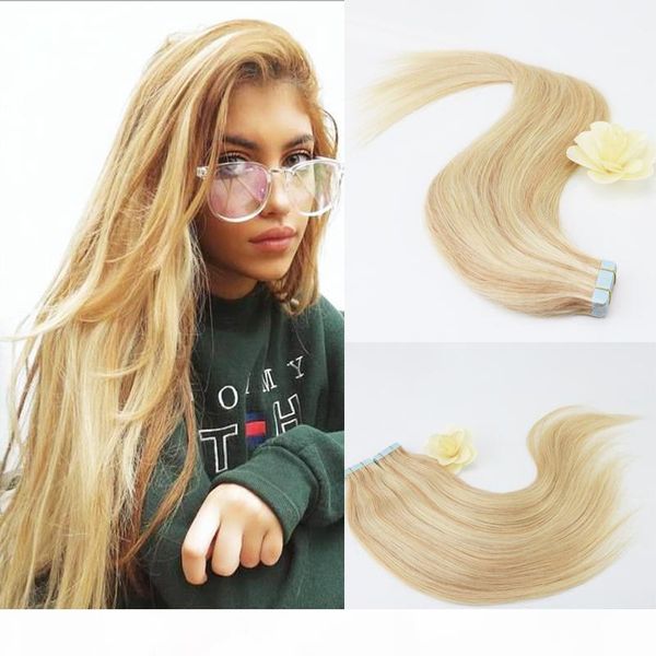 100% straight unprocessed virgin remy human hair ombre blonde color #14 to #613 seamless skin weft tape in hair extensions, Black
100% straight unprocessed virgin remy human hair ombre blonde color #14 to #613 seamless skin weft tape in hair extensions, Black