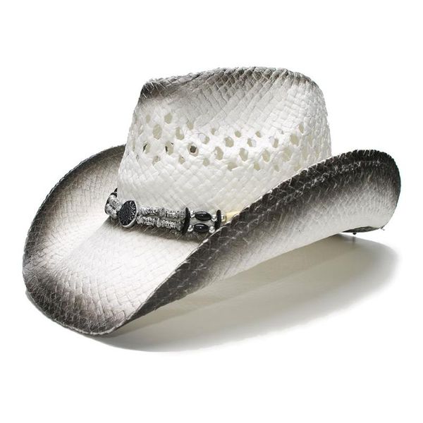cloches luckylianji retro women's men's summer straw beach wide brim cowboy western cowgirl hat hollow out wood / alloy bead band
cloches luckylianji retro women's men's summer straw beach wide brim cowboy western cowgirl hat hollow out wood / alloy bead band