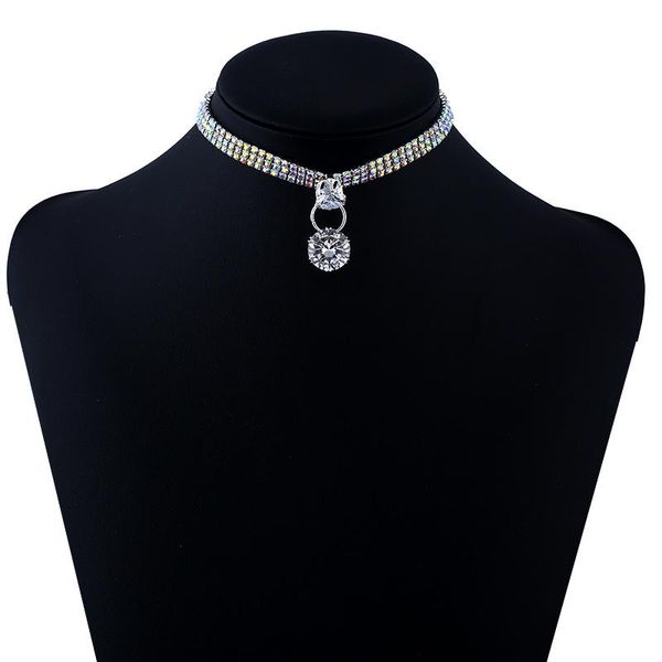 pendant necklaces women 3 row ab rhinestone teardrop necklace choker fashion wedding bridal cz water drop collar jewelry, Silver
pendant necklaces women 3 row ab rhinestone teardrop necklace choker fashion wedding bridal cz water drop collar jewelry, Silver