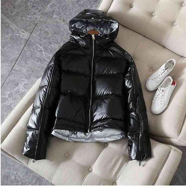 women's down & parkas ftlzz silver pink coat winter jacket women hooded white duck female loose double sided waterproof outerwear ufvk, Black
women's down & parkas ftlzz silver pink coat winter jacket women hooded white duck female loose double sided waterproof outerwear ufvk, Black