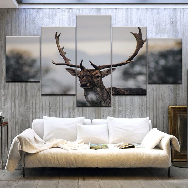 5 panels deer canvas prints painting elk animal wall art 5 panels animal picture poster for living room decor artwork(no frame
5 panels deer canvas prints painting elk animal wall art 5 panels animal picture poster for living room decor artwork(no frame