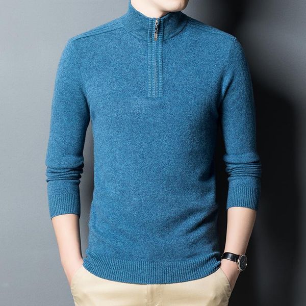 men 100% wool sweater 2020 autumn winter turtleneck pure cashmere warm knitted pullovers sweaters with zippers, White;black
men 100% wool sweater 2020 autumn winter turtleneck pure cashmere warm knitted pullovers sweaters with zippers, White;black