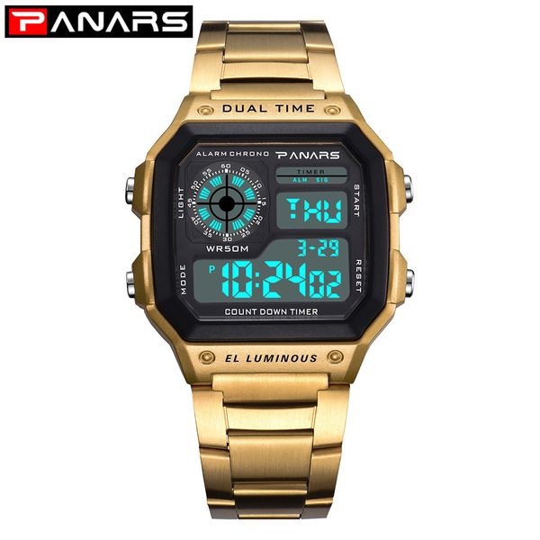 panars men's waterproof multifunctional sports watch square round fashion electronic watch, Slivery;brown
panars men's waterproof multifunctional sports watch square round fashion electronic watch, Slivery;brown