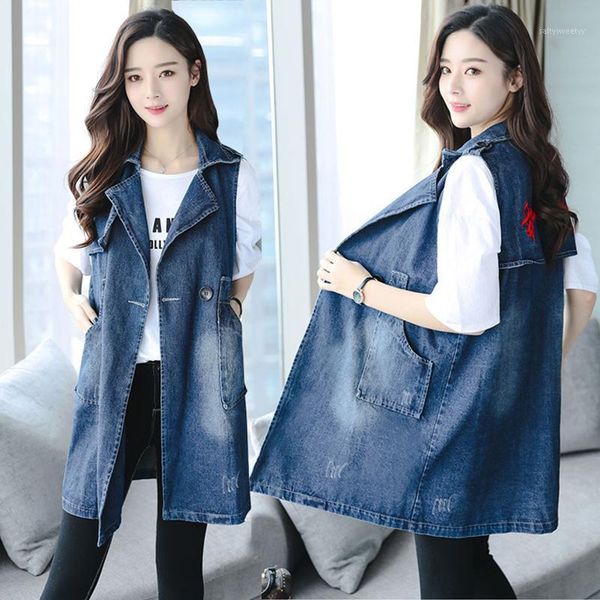 women's vests spring and autumn plus size women's frayed blue medium long denim vest embroidery double breasted l40110471, Black;white
women's vests spring and autumn plus size women's frayed blue medium long denim vest embroidery double breasted l40110471, Black;white