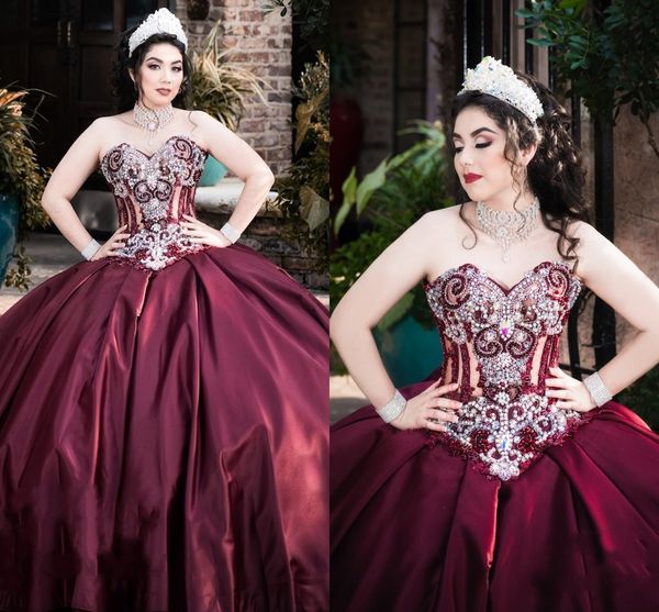 2021 luxurious mexican quinceanera dresses crystal beaded strapless applique see though burgundy sweet 16 ball gowns dress formal evenin, Blue;red
2021 luxurious mexican quinceanera dresses crystal beaded strapless applique see though burgundy sweet 16 ball gowns dress formal evenin, Blue;red