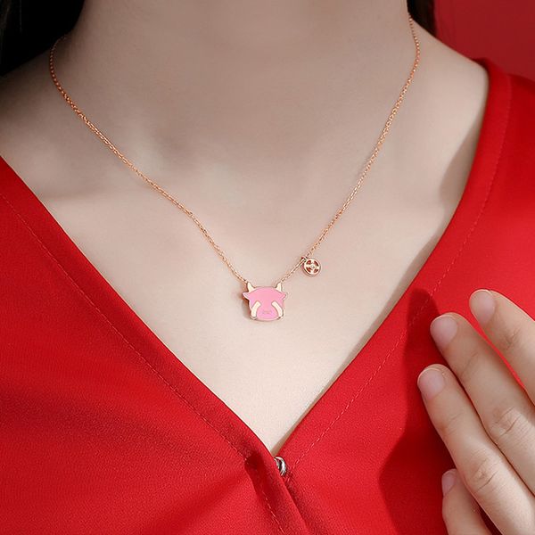 warm and cute cow pendant, this year's necklace, women's pure silver, luxury design, colorful gold bone chain gift
warm and cute cow pendant, this year's necklace, women's pure silver, luxury design, colorful gold bone chain gift