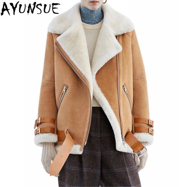 women's leather & faux ayunsue 2021 women jackets european 9 colors loose jacket female overcoat outwear invierno mujer lx2267, Black
women's leather & faux ayunsue 2021 women jackets european 9 colors loose jacket female overcoat outwear invierno mujer lx2267, Black