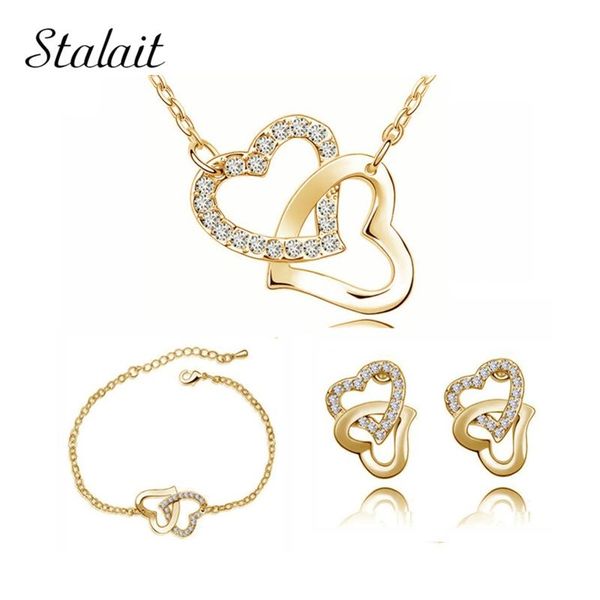 yellow gold color heart locket charm jewelry sets birthday gifts czech crystal double heart wholesale necklace earrings set, Silver
yellow gold color heart locket charm jewelry sets birthday gifts czech crystal double heart wholesale necklace earrings set, Silver