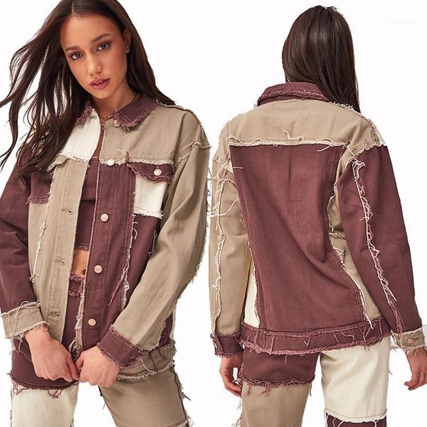 women denim jacket new solid color casual blue black brown pink patchwork jackets plus size loose long sleeve vintage jean coats1
women denim jacket new solid color casual blue black brown pink patchwork jackets plus size loose long sleeve vintage jean coats1