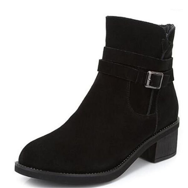 2020 new fashion frosted cowhide leather boots women shoes winter snow boots plus size thick heel women's1, Black
2020 new fashion frosted cowhide leather boots women shoes winter snow boots plus size thick heel women's1, Black