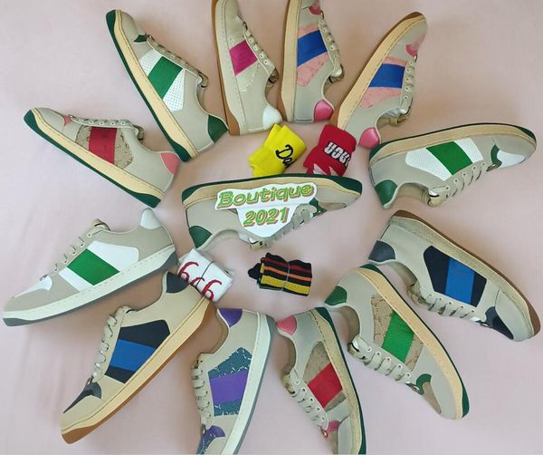 italy dirty sneaker leather shoes screener beige butter running vintage red and green stripe luxurys designers sneakers rubber sole classic, Black
italy dirty sneaker leather shoes screener beige butter running vintage red and green stripe luxurys designers sneakers rubber sole classic, Black