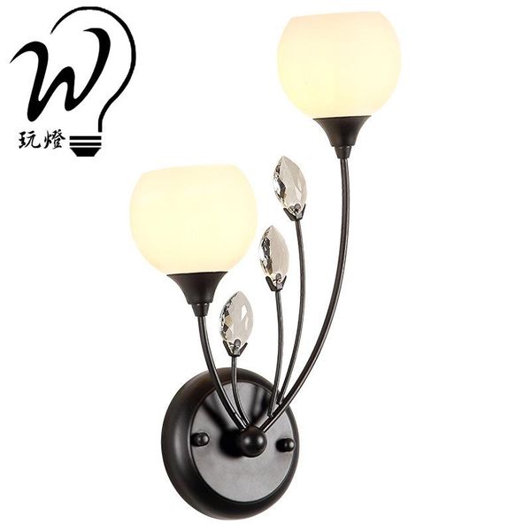 crystal lampes suspendues crystal wall sconce lighting iron bedroom light corridor wall lamp bedside bedroom lamp