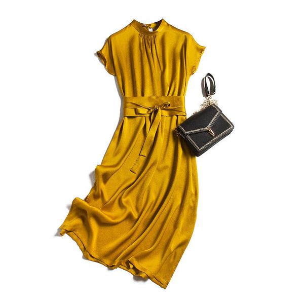 2020 fengming new east elegance 19 blockbuster pearl light satin luxury silk dress is summer hctj, Black;gray
2020 fengming new east elegance 19 blockbuster pearl light satin luxury silk dress is summer hctj, Black;gray