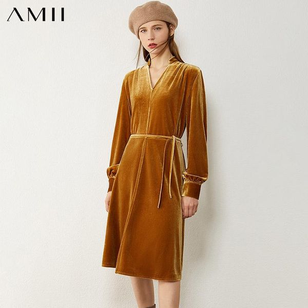 casual dresses amii minimalism autumn winter velvet for women vintage vneck high waist knee-length dress female 12040916, Black;gray
casual dresses amii minimalism autumn winter velvet for women vintage vneck high waist knee-length dress female 12040916, Black;gray