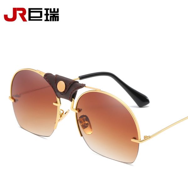 metal toad new style sunglasses for men and women, White;black