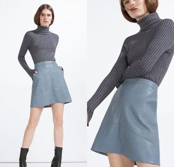 spring high waist skrit pu faux leather women skirt zipper pockets mini skirt s0007 blue drop shipping, Black
spring high waist skrit pu faux leather women skirt zipper pockets mini skirt s0007 blue drop shipping, Black