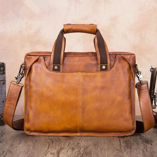 vintage leather men's briefcase handmade lapbag men cowhide genuine leather handbag real-leather shoulder messenger bags1
vintage leather men's briefcase handmade lapbag men cowhide genuine leather handbag real-leather shoulder messenger bags1