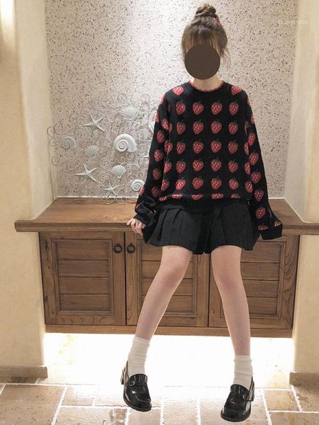 autumn new harajuku women sweaters 2020 korean kawaii strawberry sweaters cute sweet vintage oversize knit pullover1, White;black
autumn new harajuku women sweaters 2020 korean kawaii strawberry sweaters cute sweet vintage oversize knit pullover1, White;black