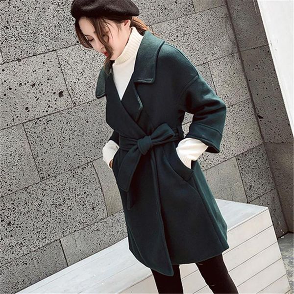 outerwear warm solid women winter jacket woolen coat wool coat turn-down collar mid-long female windbreake 2019 new all match1, Black
outerwear warm solid women winter jacket woolen coat wool coat turn-down collar mid-long female windbreake 2019 new all match1, Black