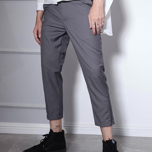 light gray cropped pants pants with zipper europe and the united states simple wild tide men's cargo men overalls, Black
light gray cropped pants pants with zipper europe and the united states simple wild tide men's cargo men overalls, Black