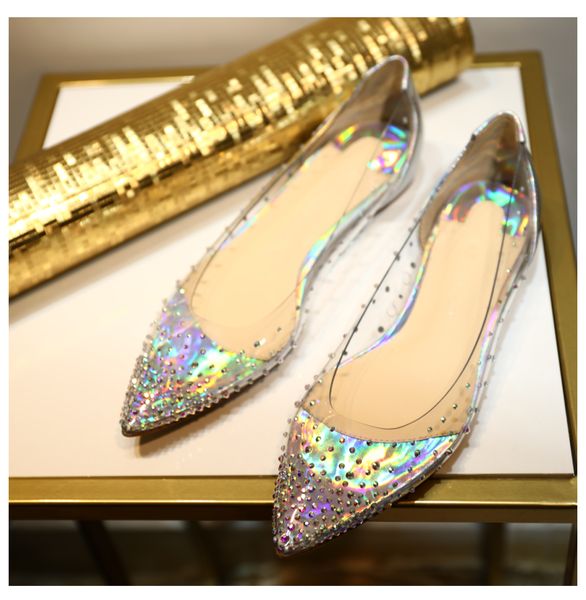 women lady silver laser gold black pvc rhinestone crystal poined toes flats shoes bridal wedding simple shoes flat heel shoes
women lady silver laser gold black pvc rhinestone crystal poined toes flats shoes bridal wedding simple shoes flat heel shoes