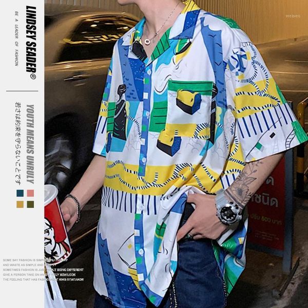 lindsey seader men loose hip hop shirt harajuku japanese shirt short sleeve hawaiian casual streetwear thin summer1, White;black
lindsey seader men loose hip hop shirt harajuku japanese shirt short sleeve hawaiian casual streetwear thin summer1, White;black