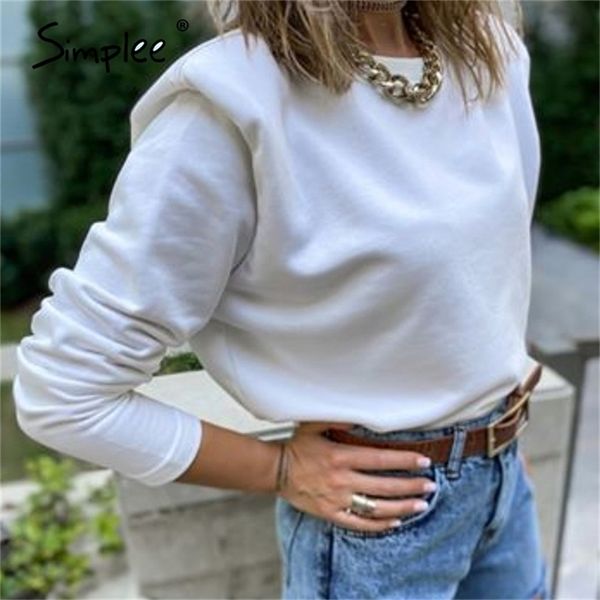 simplee leisure shoulder pad sweatshirt women's green long sleeve crew neck pullover high street fashion sweatershirt 201208, Black
simplee leisure shoulder pad sweatshirt women's green long sleeve crew neck pullover high street fashion sweatershirt 201208, Black