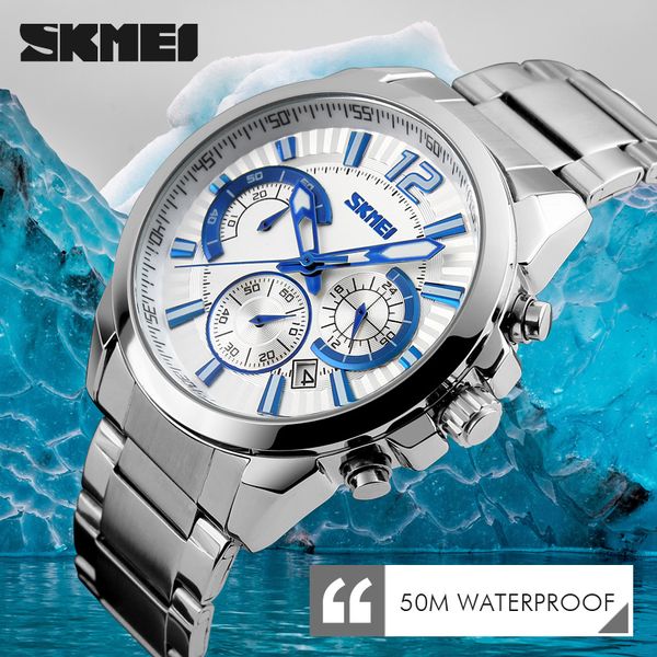 skmei brand fashion casual watches mens 3atm waterproof quartz watch men date clock man stainless steel military wristwatch, Slivery;brown
skmei brand fashion casual watches mens 3atm waterproof quartz watch men date clock man stainless steel military wristwatch, Slivery;brown