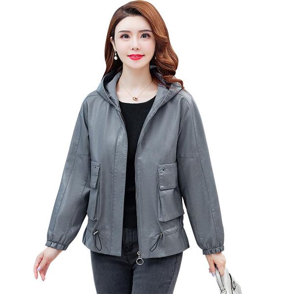 women faux leather jacket coat ladies black elegant long sleeve loose oversize soft sheepskin leather coat female chic outerwear
women faux leather jacket coat ladies black elegant long sleeve loose oversize soft sheepskin leather coat female chic outerwear