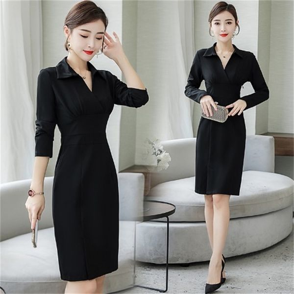 2021 new fashion fall and winter ladies women's temperament little black in the office with long sleeve dress h00221, Black;gray
2021 new fashion fall and winter ladies women's temperament little black in the office with long sleeve dress h00221, Black;gray