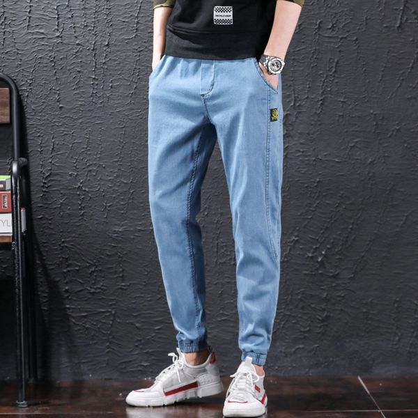 5z8mw spring and autumn slim men's korean fashion elastic youth fit harem pants new corset jeans and jeans small leg pants 801 etsyl, Blue
5z8mw spring and autumn slim men's korean fashion elastic youth fit harem pants new corset jeans and jeans small leg pants 801 etsyl, Blue