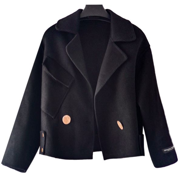women wool coat double-sided cashmere black coat women's autumn and winter loose high-end popular woolen cloth short girl coat
women wool coat double-sided cashmere black coat women's autumn and winter loose high-end popular woolen cloth short girl coat