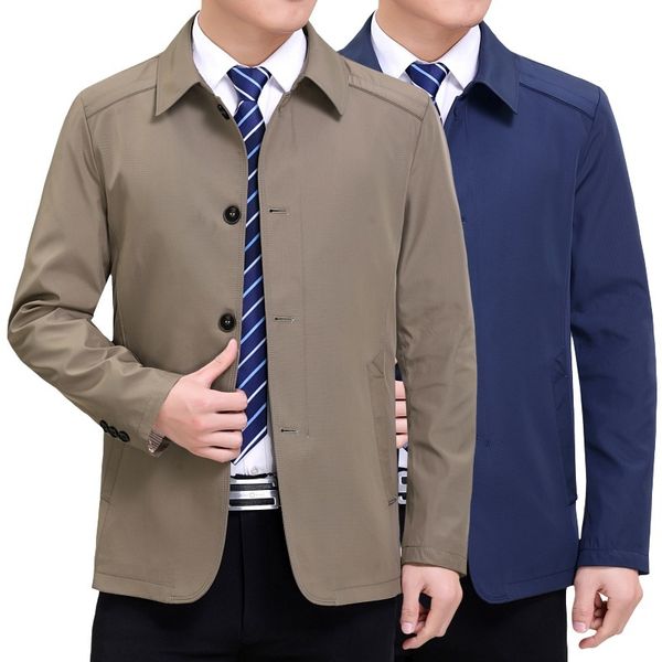 windbreaker business medium length casual middle aged and old men's coat father's, Tan;black
windbreaker business medium length casual middle aged and old men's coat father's, Tan;black