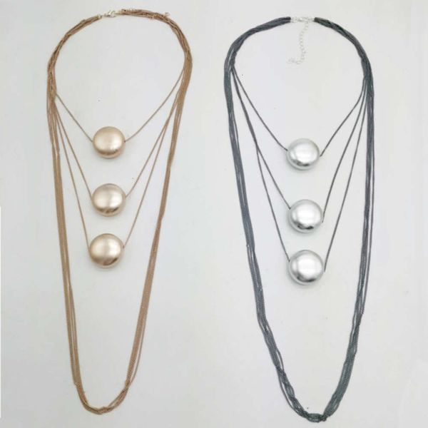 imitation fashion multilayer pendant pearl classic jewelry versatile women's tassel necklace clavicle chain, Silver 
imitation fashion multilayer pendant pearl classic jewelry versatile women's tassel necklace clavicle chain, Silver