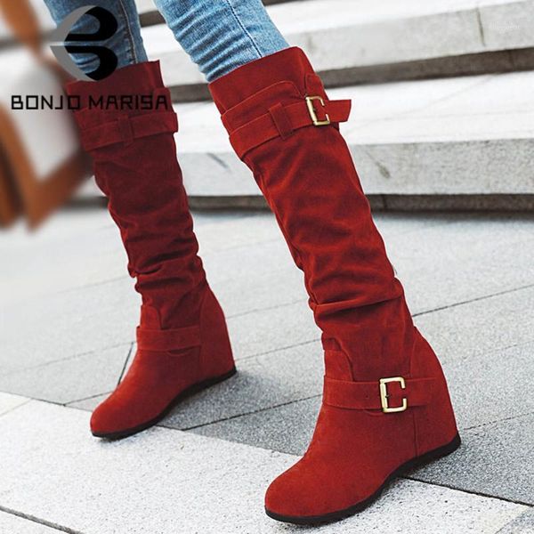 boots bonjomarisa ins girl flock mid calf buckle wedges women casual brand design fashion shoes woman1, Black
boots bonjomarisa ins girl flock mid calf buckle wedges women casual brand design fashion shoes woman1, Black
