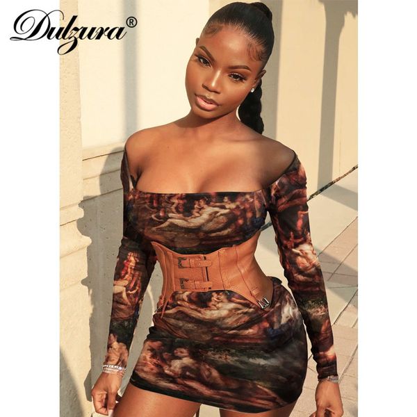 dulzura oil painting vintage women mini dress long sleeve bodycon bandage streetwear party clubwear elegant autumn winter y0118, Black;gray
dulzura oil painting vintage women mini dress long sleeve bodycon bandage streetwear party clubwear elegant autumn winter y0118, Black;gray
