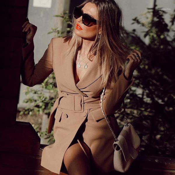 khaki women elegant long blazers spring-autumn ladies chic notched collar suits jackets with belt chic girls blazer 1, White;black
khaki women elegant long blazers spring-autumn ladies chic notched collar suits jackets with belt chic girls blazer 1, White;black